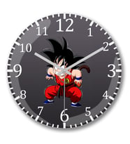 Goku Confuso 2 Duvar Saati Bombeli Gercek Cam