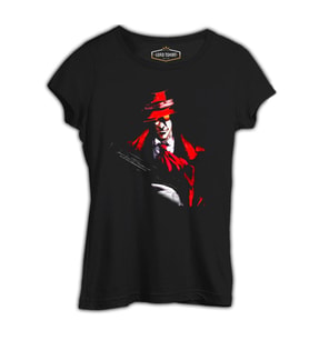 Hellsing - Alucard Siyah Kadın Tshirt