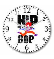 Hip Hop Müzik Duvar Saati Bombeli Gercek Cam