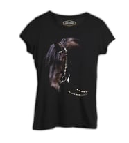 At 2 Siyah Kadın Tshirt