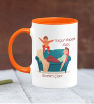 BK Gift Kişiye Özel Babalar Günü Temalı Turuncu Kupa Bardak 21365t