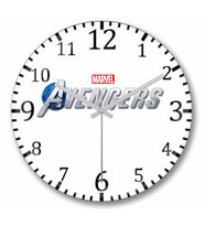 Marvel Avengers   Duvar Saati     Bombeli Gercek Cam