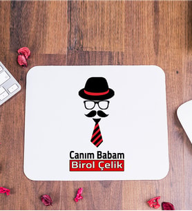 Babaya Hediye Kravat Tasarım İsme Özel Mouse Pad