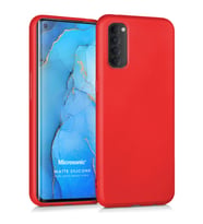 Microsonic Matte Silicone Oppo Reno 4 Pro Kılıf Kırmızı