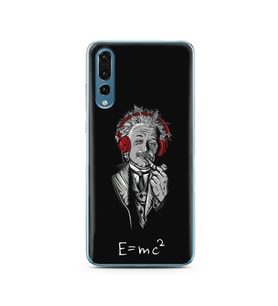 Einstein Tasarım Süper Şeffaf Silikon Telefon Kılıfı Huawei P20 Pro 