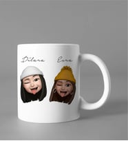 Emoji Kız Stiker Kupası Kişiye Özel