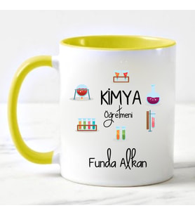 Kimya Öğretmeni Kupa Bardağı Sarı