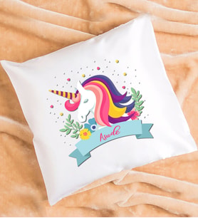 Unicorn Tasarımlı İsme Özel Unicorn Yastık