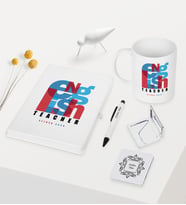 BK Gift Kişiye Özel İngilizce Öğretmeni Temalı Beyaz Defter Kalem Kupa Ayna Seti - 1