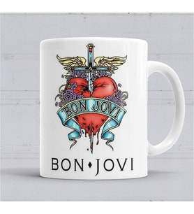 Bon Jovi Guns and Roses Poison Cinderella Kupa Bardak Porselen