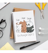 We Bare Bears Arkadaş Defteri Kişiye Özel