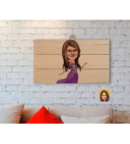 BK Gift Kişiye Özel Kız Çocuk Prenses Karikatürlü Otantik Ahşap Palet Tablo-3