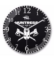 Dead By Daylıght Huntress School Duvar Saati Bombeli Gercek Cam
