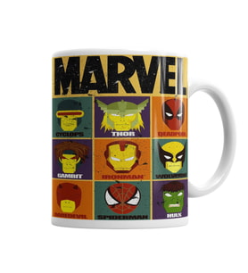 Marvel  Spiderman İron Man Kupa Bardak Porselen