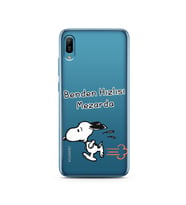 Snoopy Tasarımlı Süper Şeffaf Silikon Telefon Kılıfı Huawei Y6 2019