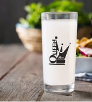 BK Gift Kişiye Özel Renkli Baskılı Queen Rakı Bardağı-1 (Beyaz)