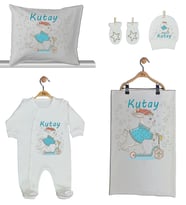 Pia Baby Gl 1926-02 İsme Özel Beşli Tulum Set