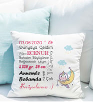 Yeni Doğan Bebek Yastığı Kişiye Özel