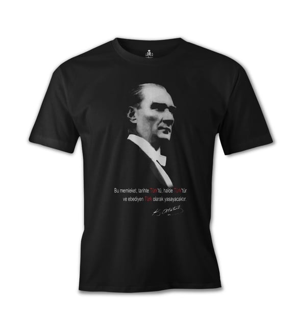 Urban Backwoods AtaTürk Portrait Uomo T-Shirt Bianco Taglia S