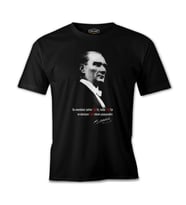 Atatürk - Ebediyen Türk Siyah Erkek Tshirt