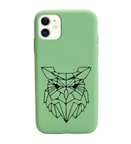 Iphone 11 Çizgi Tasarımlı Yeşil Lansman Telefon Kılıfı