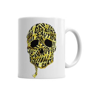 Caution Skull Kupa Bardak Porselen