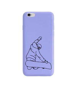 Iphone 6 Çizgi Tasarımlı Mor Lansman Telefon Kılıfı