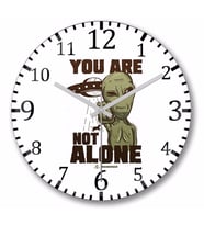 You Are Not Alone Duvar Saati Bombeli Gercek Cam