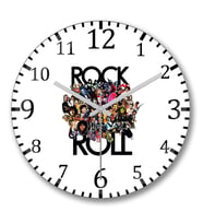 Rock'n Roll Duvar Saati Bombeli Gercek Cam