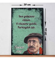 Özdemir Asaf Ben Gülüşüne Öldüm Baskılı Vintage Tablo 587
