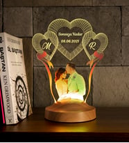 Fotoğraflı Yıl Dönümü, Sevgililer Günü Hediyesi, Renkli Resimli Yıldönümü, Sevgiliye Özel Gün Hediyesi, 3D Led Lamba