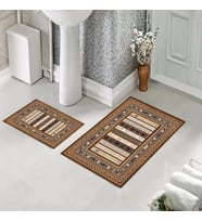 Banyo Halısı Ikili Klozet Takımı Kaymaz Tabanlı (60 xm x 100 cm + 40 cm x 60 cm) 
