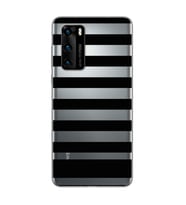 Çizgi Tasarımlı Süper Şeffaf Silikon Telefon Kılıfı Huawei P40
