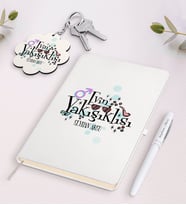 BK Gift Kişiye Özel Evin Yakışıklısı Beyaz Defter Kalem ve Anahtarlık Hediye Seti-2 (Model 1)