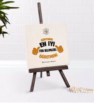 BK Gift Kişiye Özel Fen Bilimleri Öğretmeni Şovaleli Doğal Taş-1 (Beyaz)