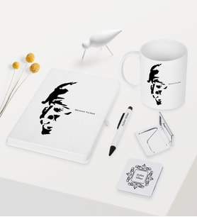 BK Gift Kişiye Özel Atatürk Temalı Beyaz Defter Kalem Kupa Ayna Seti - 7
