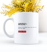 BK Gift Kişiye Özel Anne Beyaz Kupa Bardak - 2