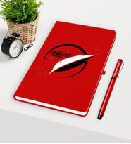 BK Gift Kişiye Özel Avukat Temalı Kırmızı Defter Kalem Seti - 13