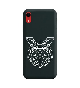 Iphone XR Çizgi Tasarımlı Siyah Lansman Telefon Kılıfı