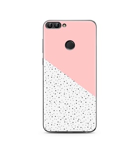 Pembe Puantiye Tasarımlı Süper Şeffaf Silikon Telefon Kılıfı Huawei P Smart 