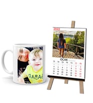 Kişiye Özel Takvim + Fotoğraflı Beyaz Kupa Bardak