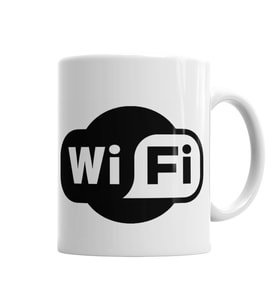 İnternet Wi Fi Kupa Bardak Porselen