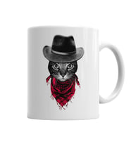 Kovboy Cat Kedi Kupa Bardak Porselen