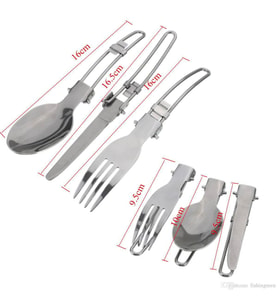 Nurgaz Katlanır Kaşık Bıçak Çatal Set (Çok Renkli)