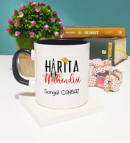 Harita Mühendisi Kupa Bardak Siyah