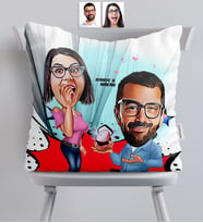 BK Gift Kişiye Özel Evlilik Teklifi Karikatürlü  Yastık  1