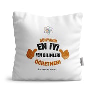 BK Gift Kişiye Özel Fen Bilimleri Öğretmeni  Yastık  1