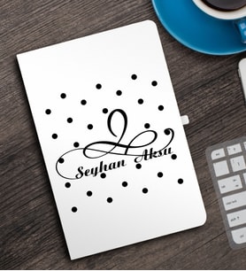 BK Gift Kişiye Özel İsimli Beyaz Defter - 4