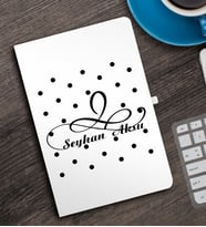 BK Gift Kişiye Özel İsimli Beyaz Defter - 4