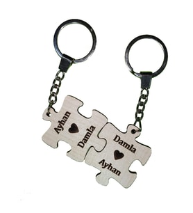 Çiftlere Özel Puzzle Anahtarlık